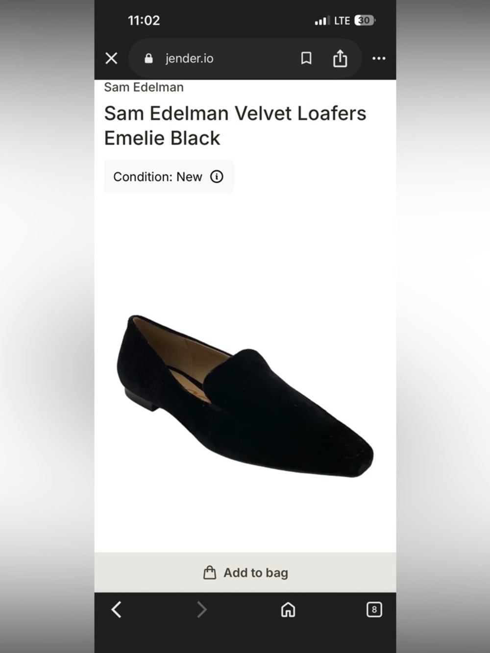 Sam Edelman Emelie size 7 black velvet slip on loafers with gold hardware EUC